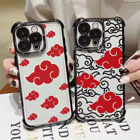 N-N-arutos A-Akatsukis Red Clouds Case For Xiaomi 17T Pro 15T 14T 13 15 F8 Ultra Poco X7 F7 X3 X6 F5