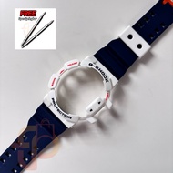 Replacement Strap & Bezel Combi White Navyblue for Gshock GA400 GBA400 GA-400 GBA-400