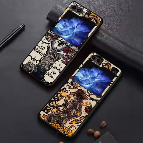 One Piece Luffy Case for Samsung Galaxy Flip5 Flip6 Z Flip 7 6 5 4 3 Flip3 Flip4 Flip7 FE Back Phone