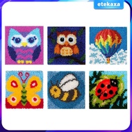 [Etekaxa] Latch Hook Crochet Yarn , diy work Crocheting Rug Yarn Cushion Embroidery Carpet Sets, 11.