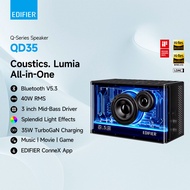 Edifier QD35 Tabletop Speaker - Bluetooth V5.3 | Hi-Res Audio | GAN Charger | RGB Lighting | Edifier
