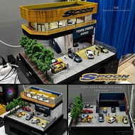 🇹🇭 [訂購] 1∶64 場景 SPOON SHOWROOM × REPAIR SHOP × PARKING LOT V2 🈶燈 微縮場景模型
