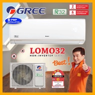 Gree 1HP/1.5HP/2HP/2.5HP R32 Non Inverter Air Conditioner LOMO32 Cold Plasma (GWC09QC / GWC12QC / GWC18QE)