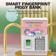 Cartoon Money Saving Box Digital Fingerprint Unlock ATM Bank Machine Kids Coin Bank Kids Bank Simpan