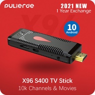 New X96 S400 TV Stick (Preintall 10k Channels/Movies) 2GB 16GB Android 10 H313 2.4G WiFi 4K/1080P PULIERDE Smart Android Stick Dongle IPTV Malaysia