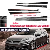 Side Skirt Extensions Universal Car Side Rocker Splitters Diffuser Winglet Wings For Bmw For Vw Golf