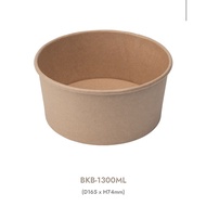 [25pcs] 1300ml Disposable Paper Bowl | Mangkuk Kertas Pakai Buang | Food Grade | Soup / Rice / Takea