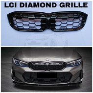 BMW G20 LCI M Sport 320i 330i 330e 330li Front Grille Gloss Black