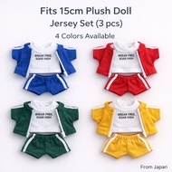 15cm Plush Doll Jersey Set (3 pcs) | 4 Colors | Fit 15cm Nui｜ Easy to Dress【Direct from Japan】