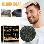 MerMer store Jaysuing Hair Darkening Gray Hair Reverse Color Soap Anti Black Hair Bar White Shampoo Soap Nourish Shampoo Loss Hair