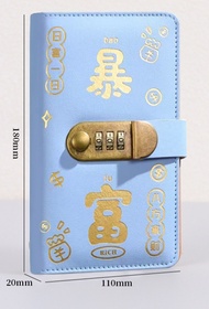 Cash Saving Password Lock Book Cash Wallet With Combination Lock Password Lock Cash Money Clip A6 Bi