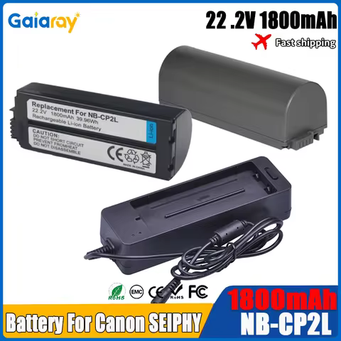 1800mAh Rechargeable Batteries NB-CP2LH NB-CP2L Battery And Charger for Canon SELPHY NB-CP1L,CG-CP20
