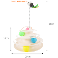 Đồ chơi tháp banh gắn chuột cho Mèo vui nhộn (Hộp giấy) - Love Pets Shop
