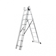 G.House Online HUMMER บันไดอะลูมิเนียม ทรง A-SLIDE 3x7 ขั้น รุ่นLZ3207BQ สีเงิน ของแท้