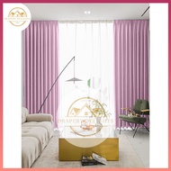 G4 Ready Made Curtain!!! Siap Jahit Langsir, LANGSIR RAYA Kain Blackout 80% (Cangkuk/Hook) Warna Pastle Purple