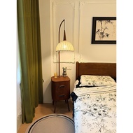 Bedside Cabinet Ancient Style Bedroom Light Luxury Home Storage Cabinet Integrated Table Lamp Shelf 