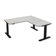 โต๊ะทำงานปรับระดับ ERGOTREND SIT 2 STAND GEN3 L-SHAPE 180 ซม. สี GRANITE/ดำ (1174358)