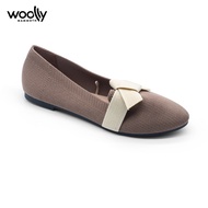 Woolly Slyvia Brown Flats Shoe