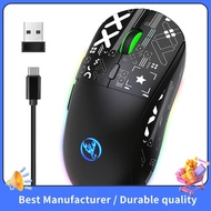【NEW】HXSJ T90 2.4G Wireless Mechanical Mouse RGB Gaming Mouse Ergonomic 3600DPI Mouse 11 RGB Lightin