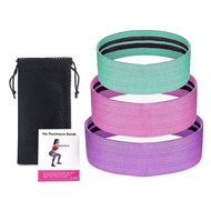 3 Pcs Set Resistant Loop Band Resistance Circle Elastic Stretch Strength Hamstring Glutes Thigh musc