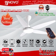 🔥HOT SALE🔥INOVO T1 DC silent ceiling fan with light 40" 56" 5B-16S-9800CFM RF-Remote 5-year warranty