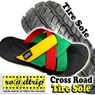 Roadtrip Cross Road for men - Marikina made Tire sole footwear slides for men, Rasta slides for Boy.
