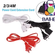 BAIHEE AC Power Cord, 2/3/5m PVC Power Extension Cord,  Copper Two-pin US Plug