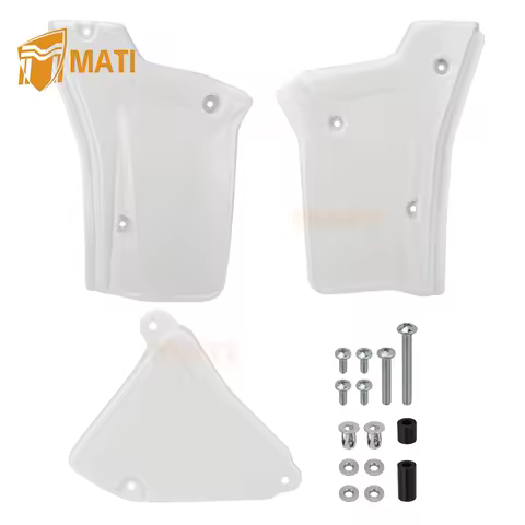 M MATI Left & Right Side Panels Covers Set White for Honda XR200R XR250R 1984-2002 17220-KK0-000ZB 8