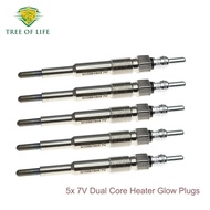 5x 7V Glow Plugs For VW TOUAREG (7LA, 7L6, 7L7) 2.5 R5 2003-2010 TRANSPORTER T5 7HB 7HA 2.5 TDI 2003