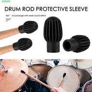 SONAR Drum Stick Practice Tip 2/4Pcs Drum Accessories Percussion Instruments Silicone Drum Stick Hea