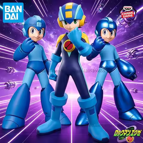 Bandai Original Banpresto Mega Man Battle Network Grandista-ROCKMAN.EXE Action Figures Anime Figuras