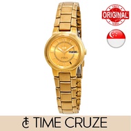 [Time Cruze] Seiko 5 SYME58  Automatic Analog Gold Tone Stainless Steel Gold Dial Small Women Watch SYME58K1 SYME58K