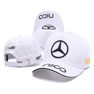 YBjY New F1 Mercedes Benz Lewis Hamilton Unisex Adjustable Strap Baseball Cap Fashion Cap