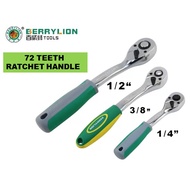1/4" 3/8" 1/2" BERRYLION 72 TEETH RACHET DRIVER SOCKET NUT RATCHET