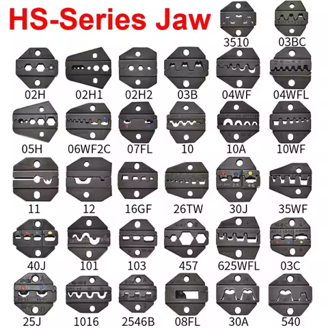 Crimping Pliers Jaw HS-03BC A03b 40J 05H 02H2 A02H Die For HS Plier Crimp Jaws Machine Dies 230mm Pl
