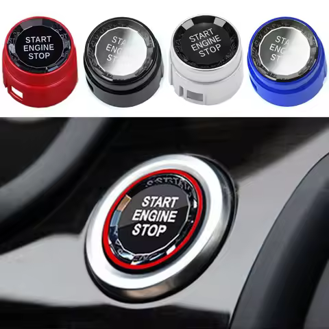 Car Styling Start Stop Engine Push Button Switch Cover Trim Fit For BMW 5 6 7 Series F01 F02 F10 F11