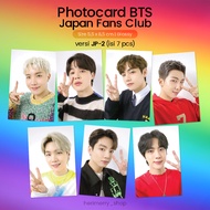 (ISI 7 PCS) Photocard BTS Japan FC Member - Kpop Kartu Foto Member Unofficial Jungkook Jimin Jin Tae