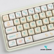 Adventure Duck Keycap Yellow Duck Cute Cartoon MOA Height Dye Sublimation Cute Round keycaps lofree 