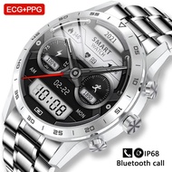 สมาร์ทวอทช์ นาฬิกาสมาร์ท ECG Smart Watch Men Pedometer Watches Full Touch BP Heart Rate IP68 Waterproof Bluetooth Call Smartwatch For Xiaomi Huawei Phoneสมาร์ทวอทช์ นาฬิกาสมาร์ท Black