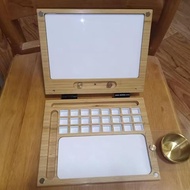 Bamboo Wood 24 Grid Watercolor Paint Box.Twoml Watercolor Paint Paint Paint Color Box.Twoml Pigment 