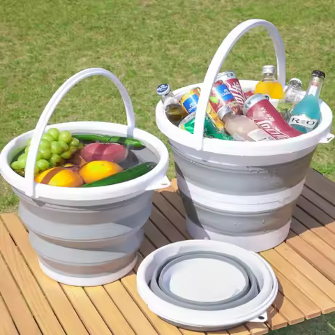 Portable Folding Bucket Fishing Bucket Large Travel Car Wash Bucket Student Dormitory Bucket