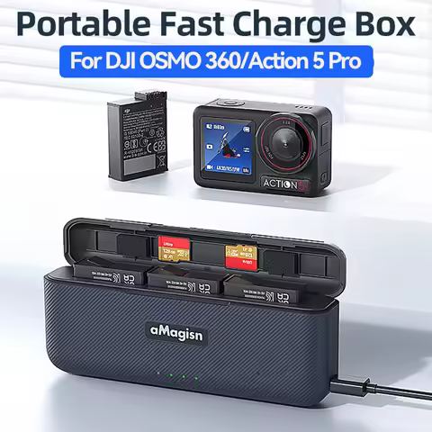 Battery Charger For DJI Osmo 360 / Action 5 Pro Battery Charger Hub Action Camera for DJI Osmo Actio