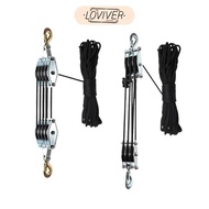 [LOVIVER] Rope Pulley Hoist Pulley System Effortless Compact Professional with Metal Bearing Heavy D