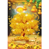 Fortune Tree Self-Adhesive Decorative Painting Entrance Aisle Living Room Stickers Fortune-telling F