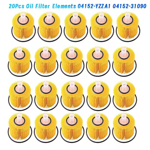 20Pcs Oil Filter Elements 04152-YZZA1 04152-31090 For Toyota Highlander 09-17 RAV4 Sienna Scion Lexu