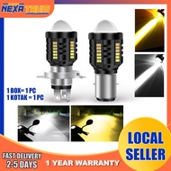 Motorcycle Headlight H4 BA20D LED bulb AC DC 12V 24V Yellow White lens near and far light