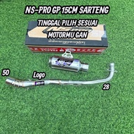 Racing exhaust NS-pro gp1 p15cm sarteng Jupiter Vega Supra Astrea smash Shogun kharisma Revo Blade s