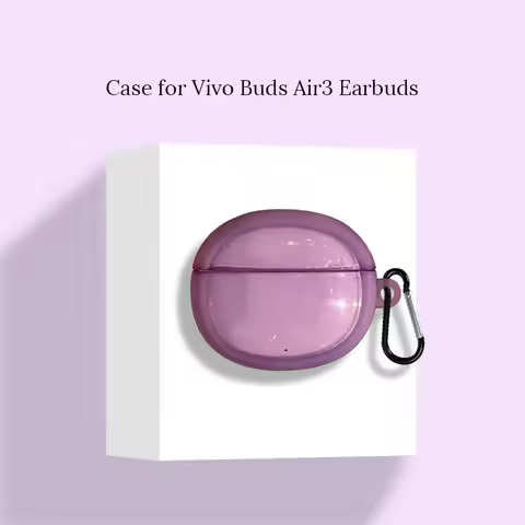 Frosted Transparent Case for Vivo Buds Air3 Earphones Soft TPU Shock-Proof Protective Cover with Car