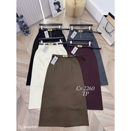 QC L1 2260 A-line long office skirt