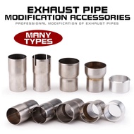 Universal Motorcycle Exhaust Adapter Escape 51mm 60mm to 51mm Pipe connection Reducer Muffler Stainl